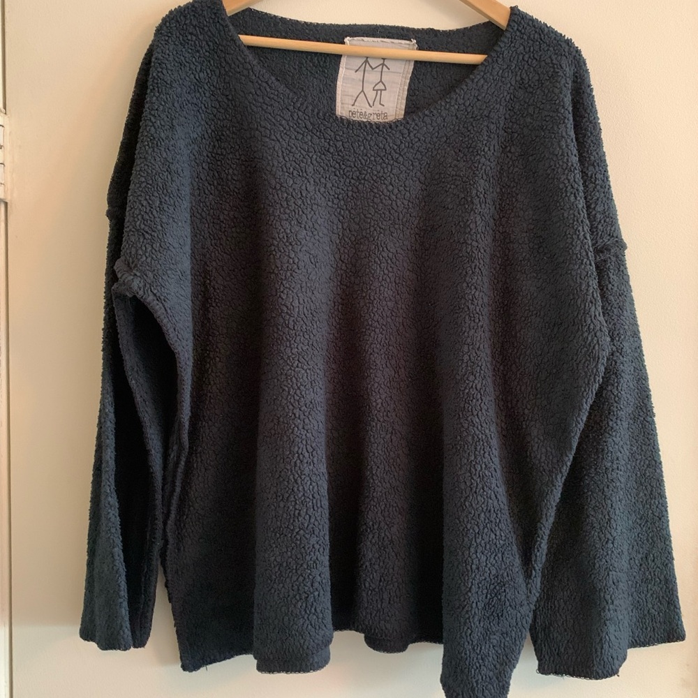 Johnny Was Charcoal Crew Neck Sweater